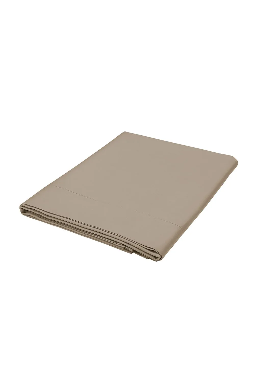 1951 'Luxury 400 Thread Count' Cotton Sateen Flat Sheet in Beige