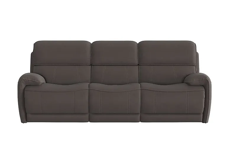 Link 3 Seater Fabric Power Recliner Sofa with Power Headrests - Dark Grey