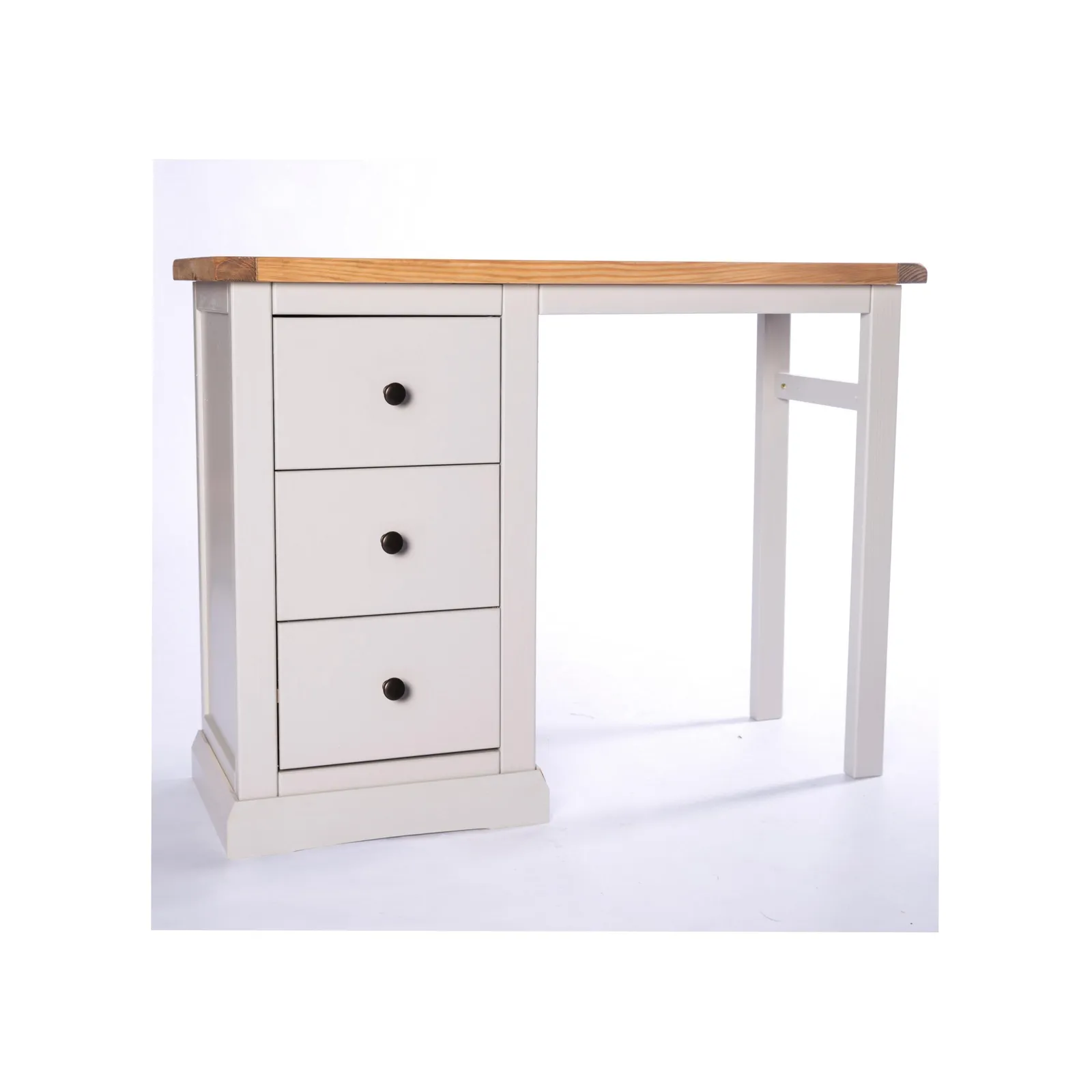 Cabinet Bits Loreo 3 Drawer Dressing Table Set Brass Knob in Light Grey 2