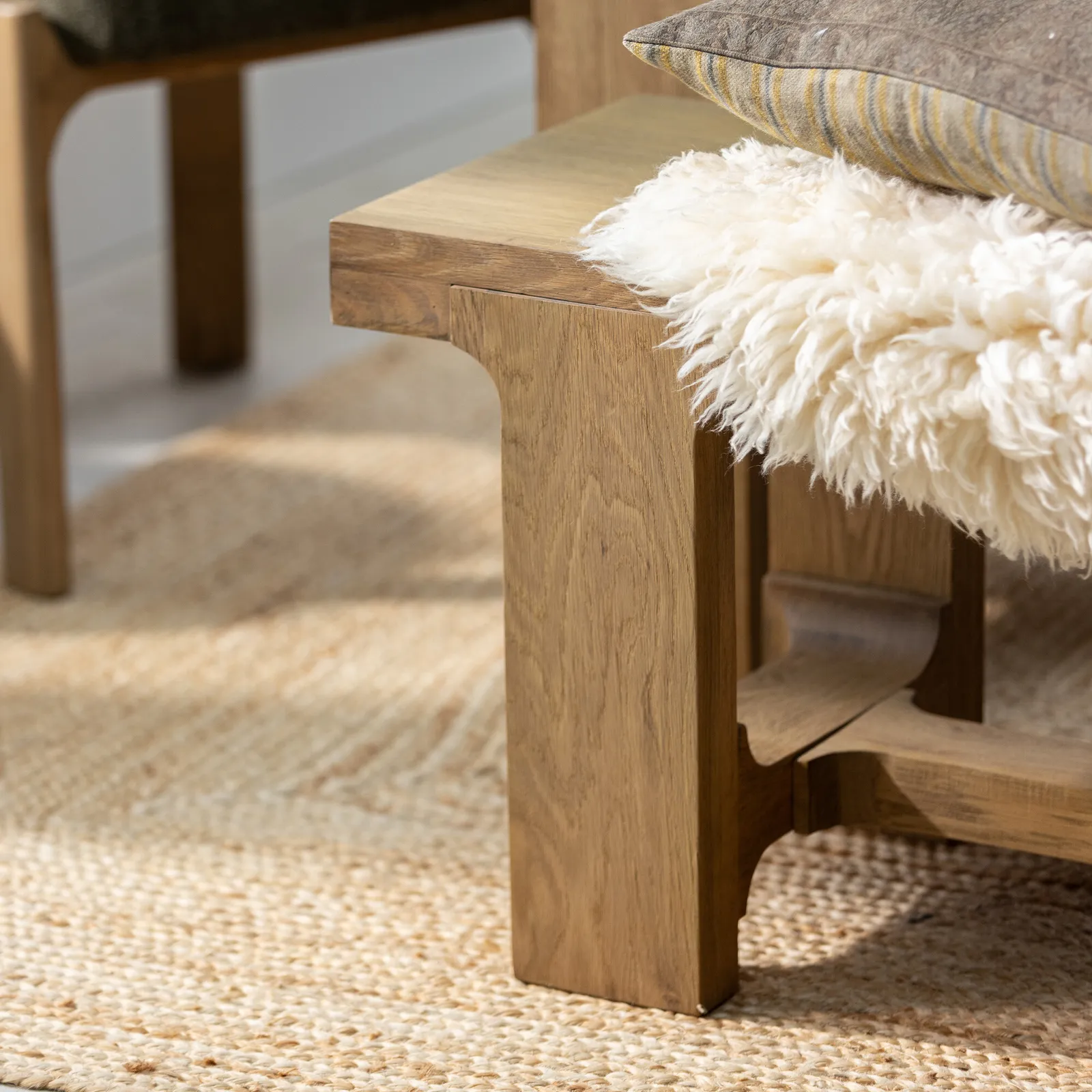 Wade 160Cm Bench, Neutral Wood | Barker & Stonehouse 4