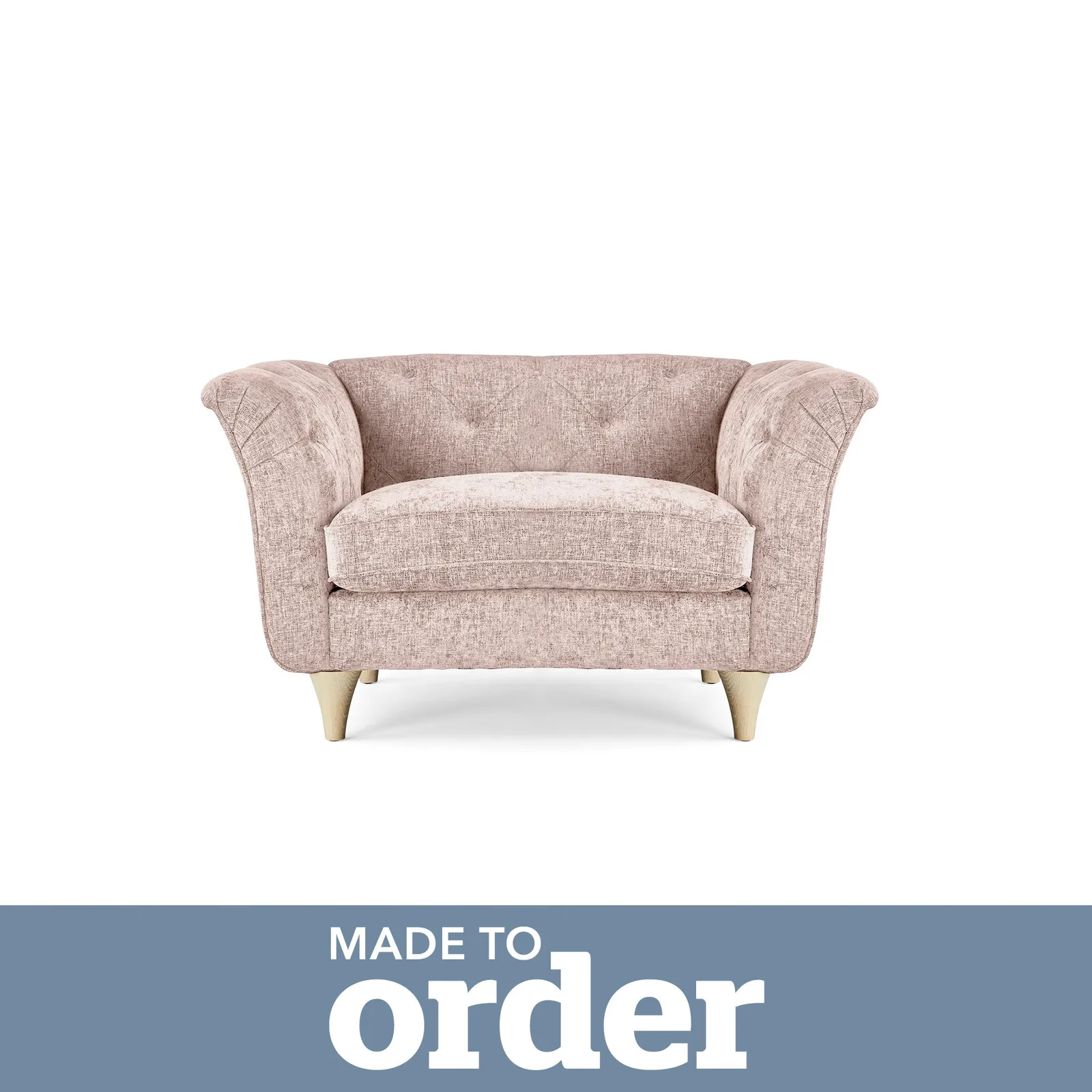 Jaipur Snuggle Chair Luxury Chenille Pink