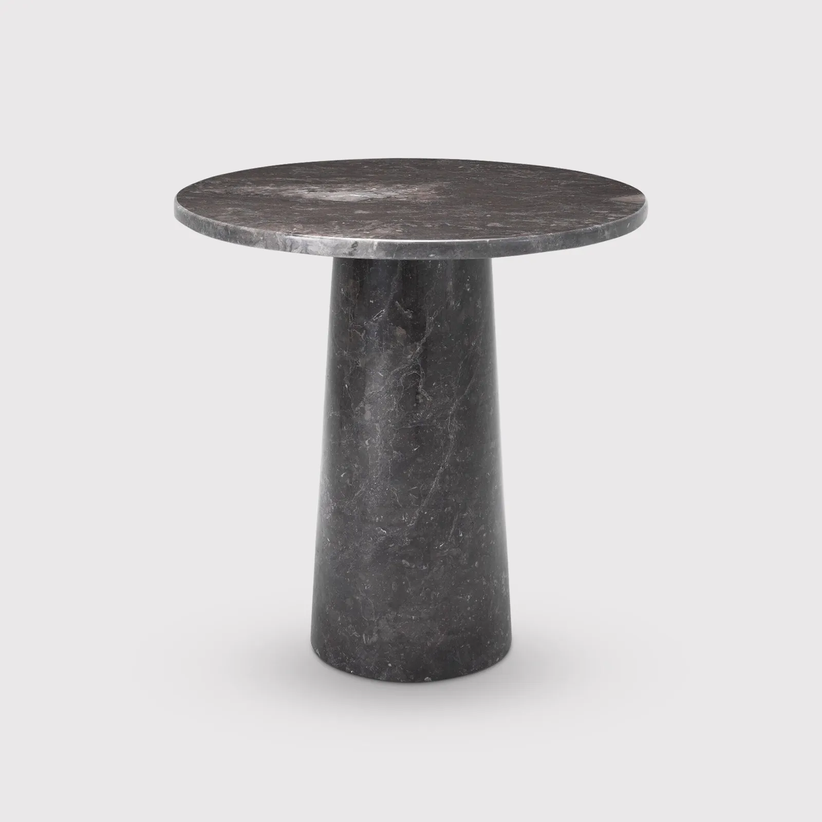 Eichholtz Terry Side Table Grey Marble, Round, Black | Barker & Stonehouse