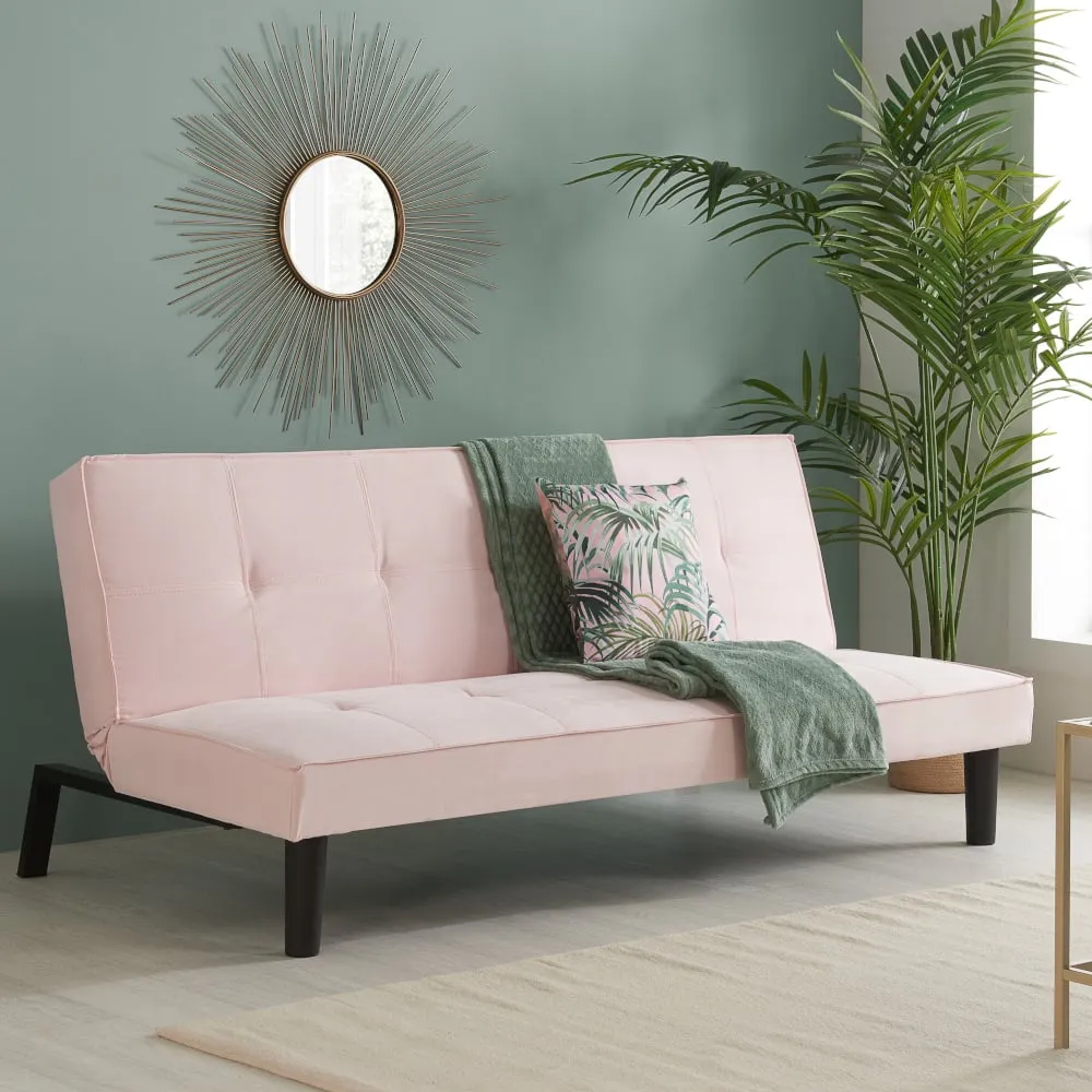 Aurora - Fold-Out Sofa Bed - Blush Pink - Fabric 1