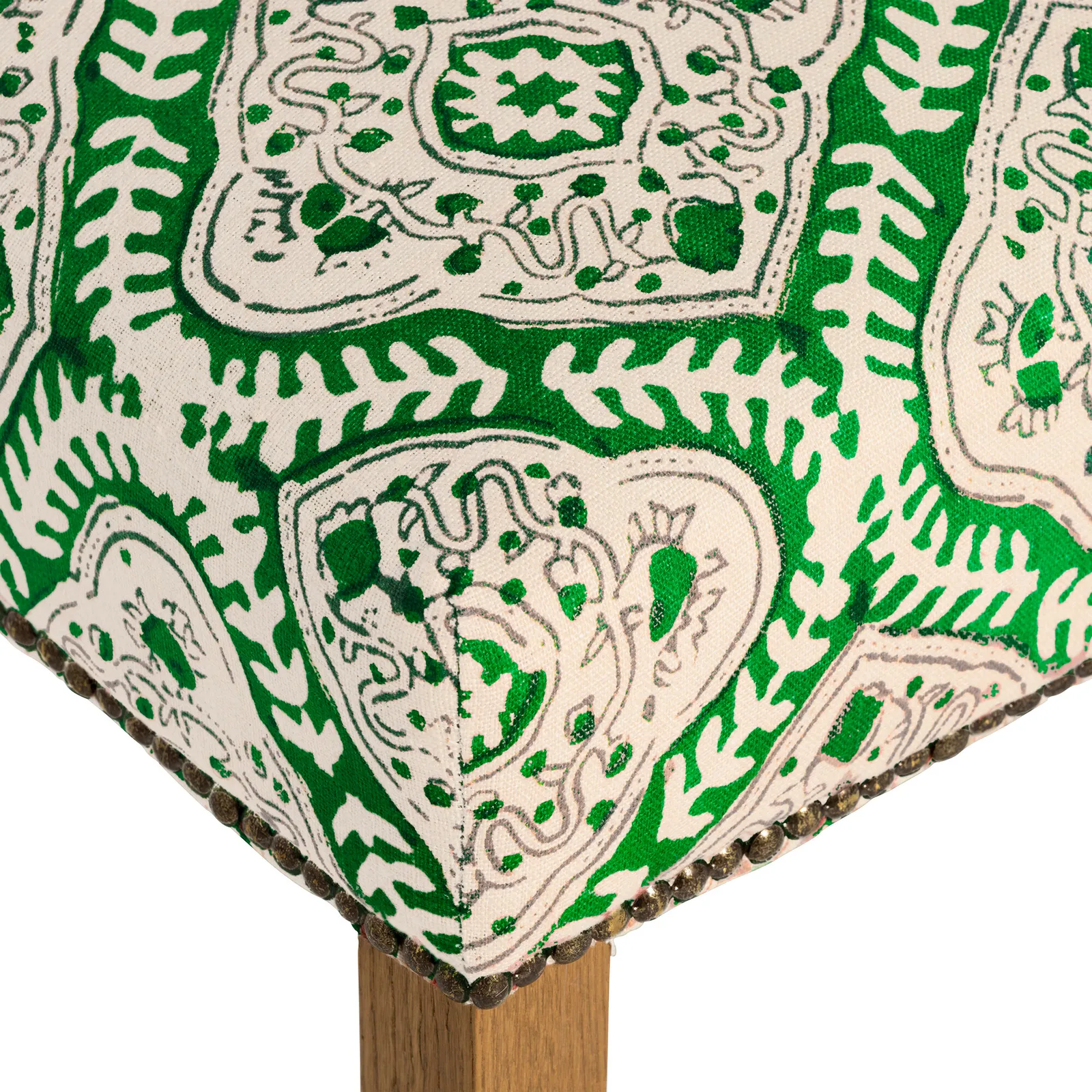 Gable X Linwood Dining Chair, Green Fabric | Barker & Stonehouse 5