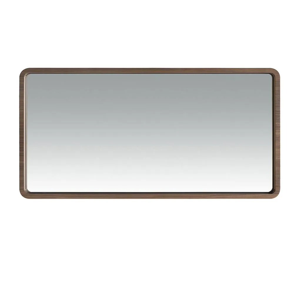 Angel Cerda Walnut Veneer Rectangular Wall Mirror 100x50 cm 2