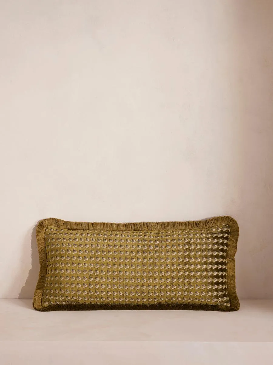 Charis Oblong Cushion, Ochre