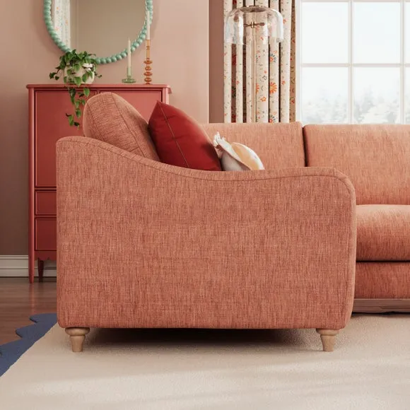 Hattie Slub Faux Linen Corner Sofa 2