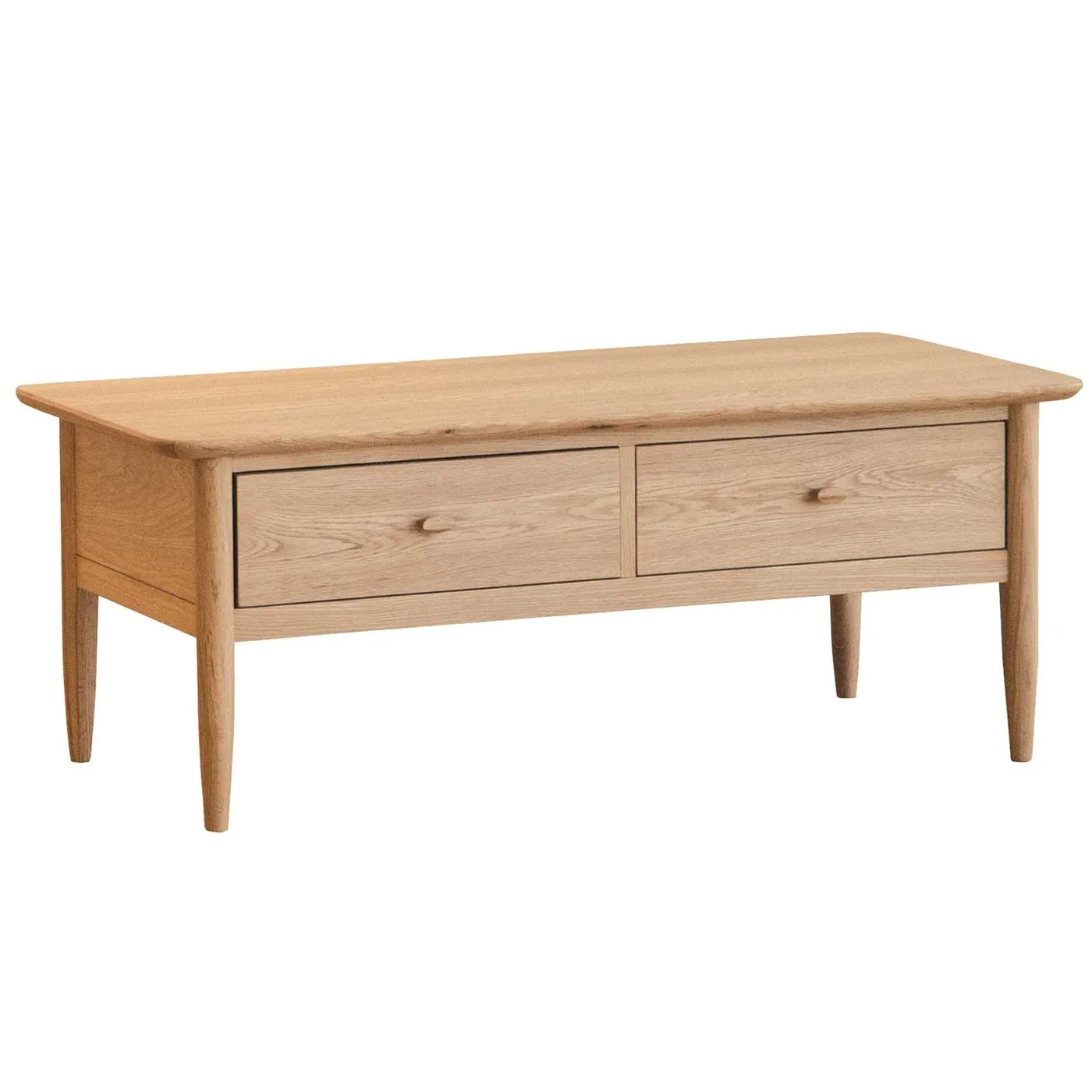 Ercol Teramo 2 Drawer Coffee Table, Pale Oak