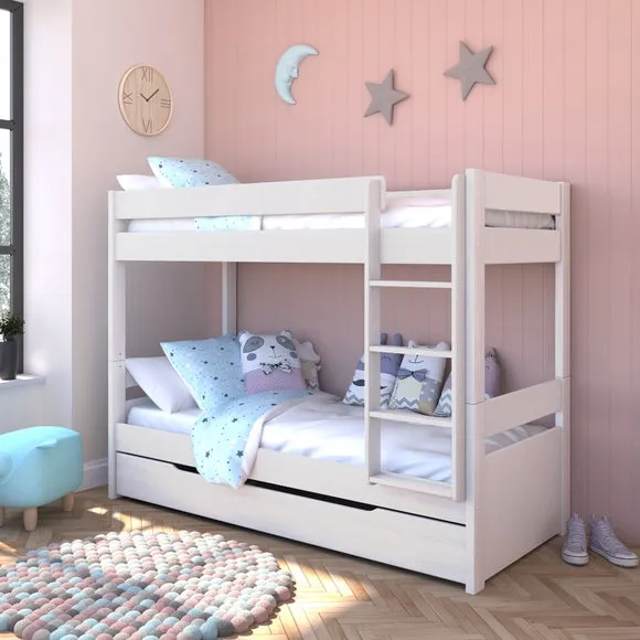 Uno Bunk Bed With Trundle Drawer Pine