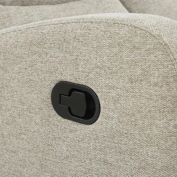 Rena Tonal Faux Linen Manual Recliner 3 Seater Sofa 3