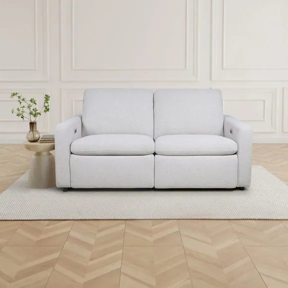 Zaria Boxy Basketweave Power Recliner 3 Seater Sofa 2