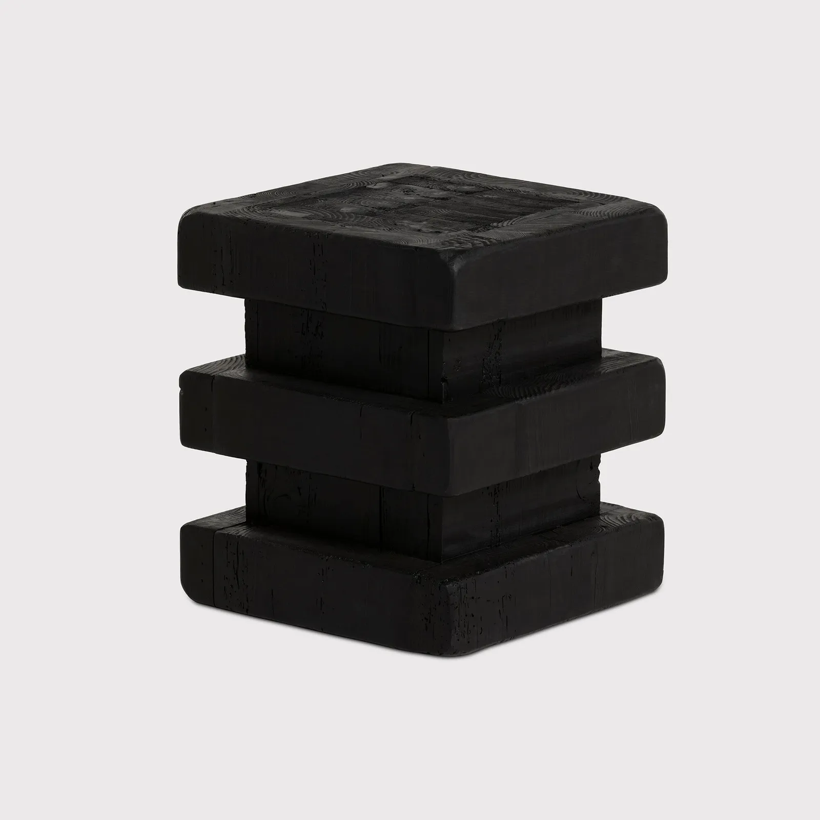Wicken Stool 35X35X40Cm, Black Wood | Barker & Stonehouse