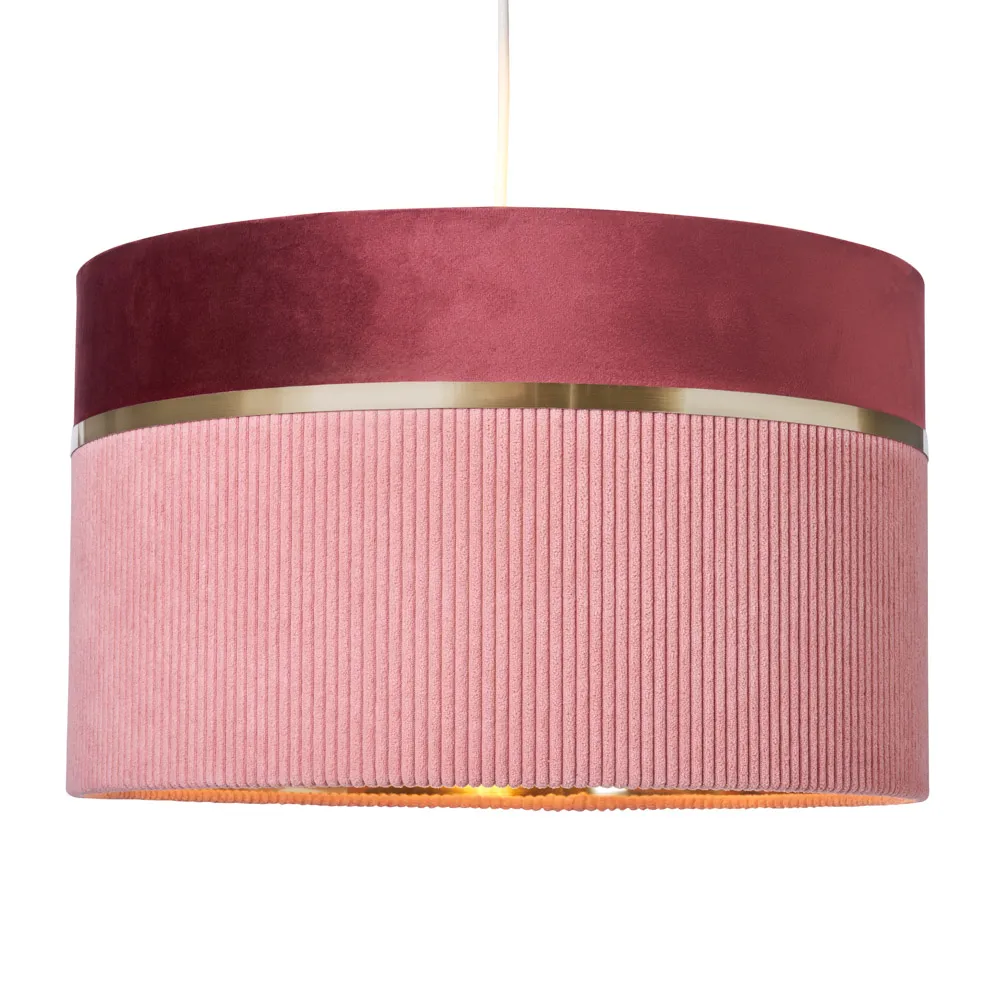 Violet 40cm Mixed Fabric Easyfit Shade, Pink 1
