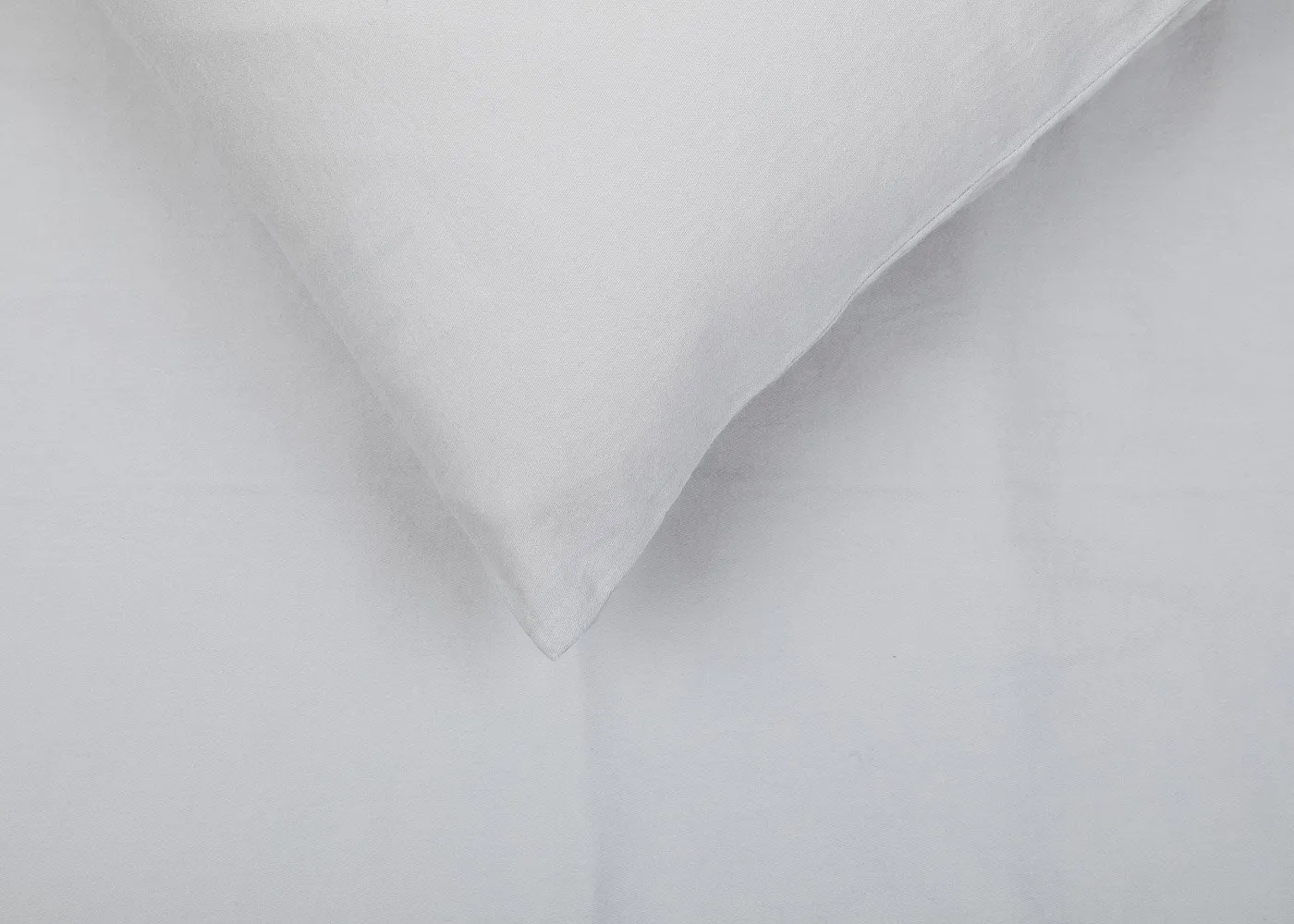Heal's Organic Cotton Washed Sateen Grey Pillowcase