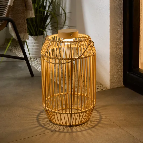 Weaved Rechargeable Touch Dimmable Outdoor Lantern 2