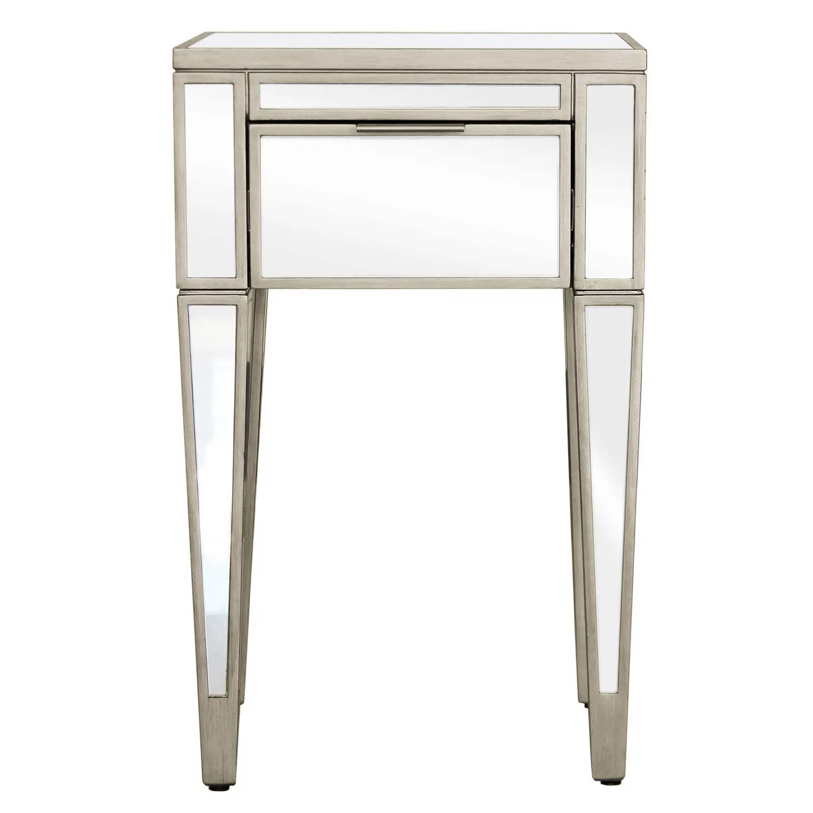 Fitzgerald Mirrored Nightstand Silver