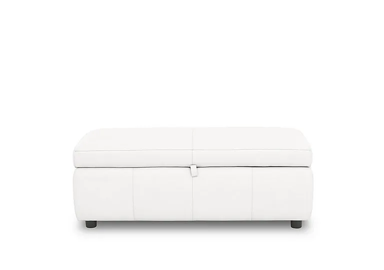 Stark 120cm Leather Blanket Box - BV Star White