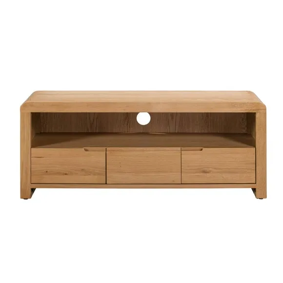 Curve TV Unit, Oak for TVs up to 50" 4
