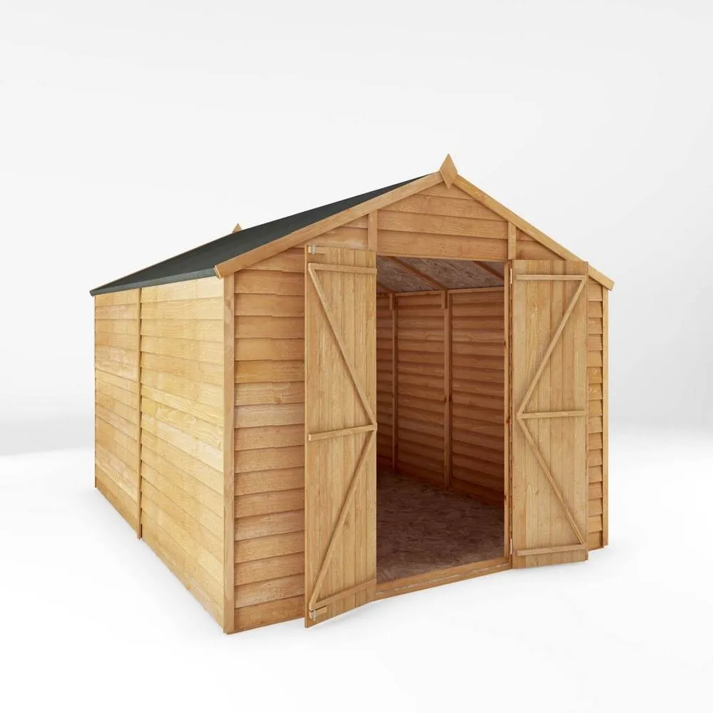 Mercia 10 x 8 Feet Overlap Apex Windowless Shed - L296.6 x W248.4 x H211.8 cm in Brown 2