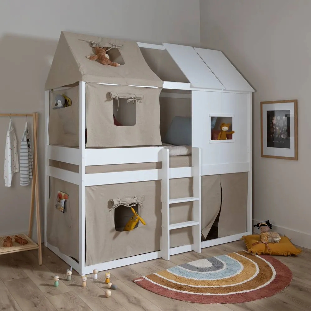 Nöa and Nani Luka Treehouse Midsleeper Bed in White 5