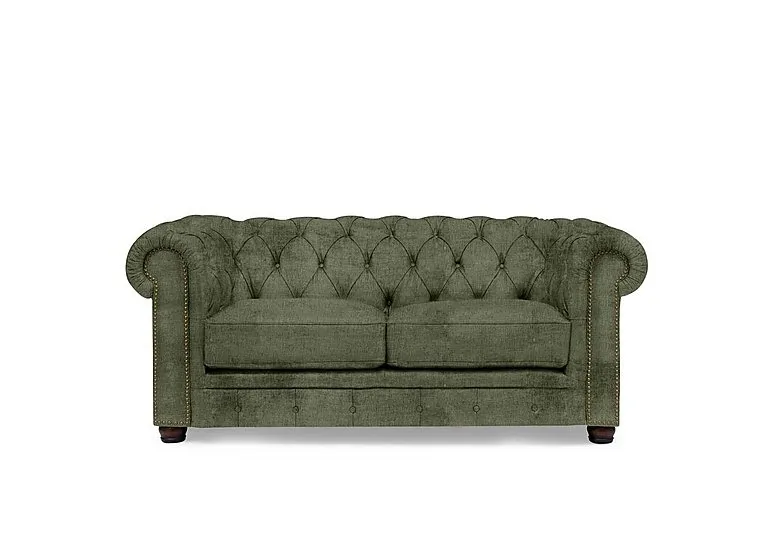 Shackleton 2 Seater Fabric Chesterfield Sofa - Hunter Green