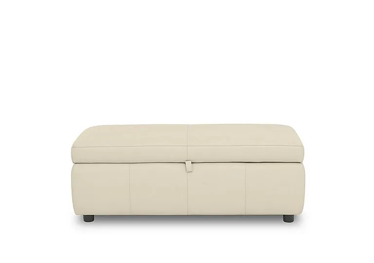 Tyrell 120cm Leather Blanket Box - BV Bisque