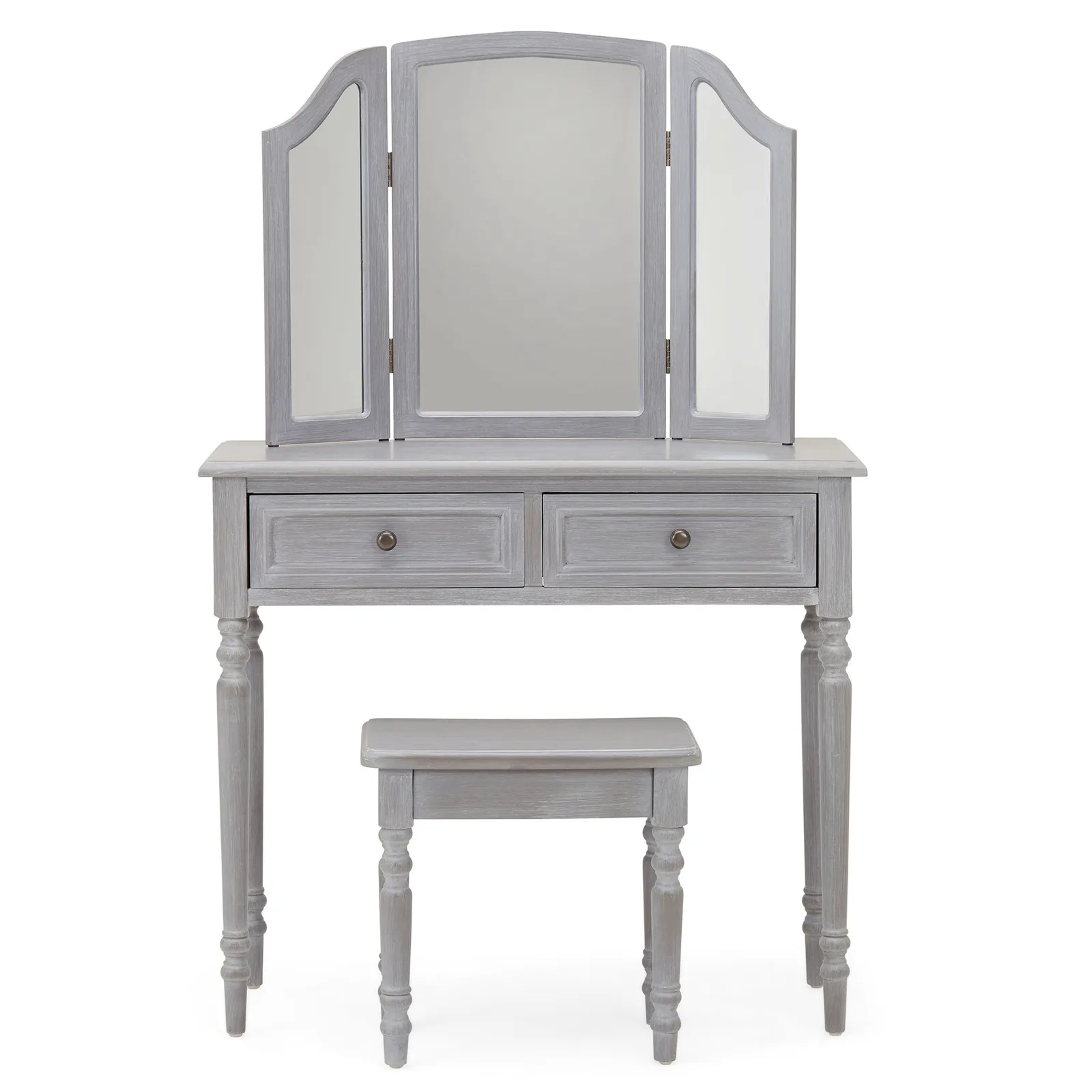 Lucy Cane Grey Dressing Table Set Grey