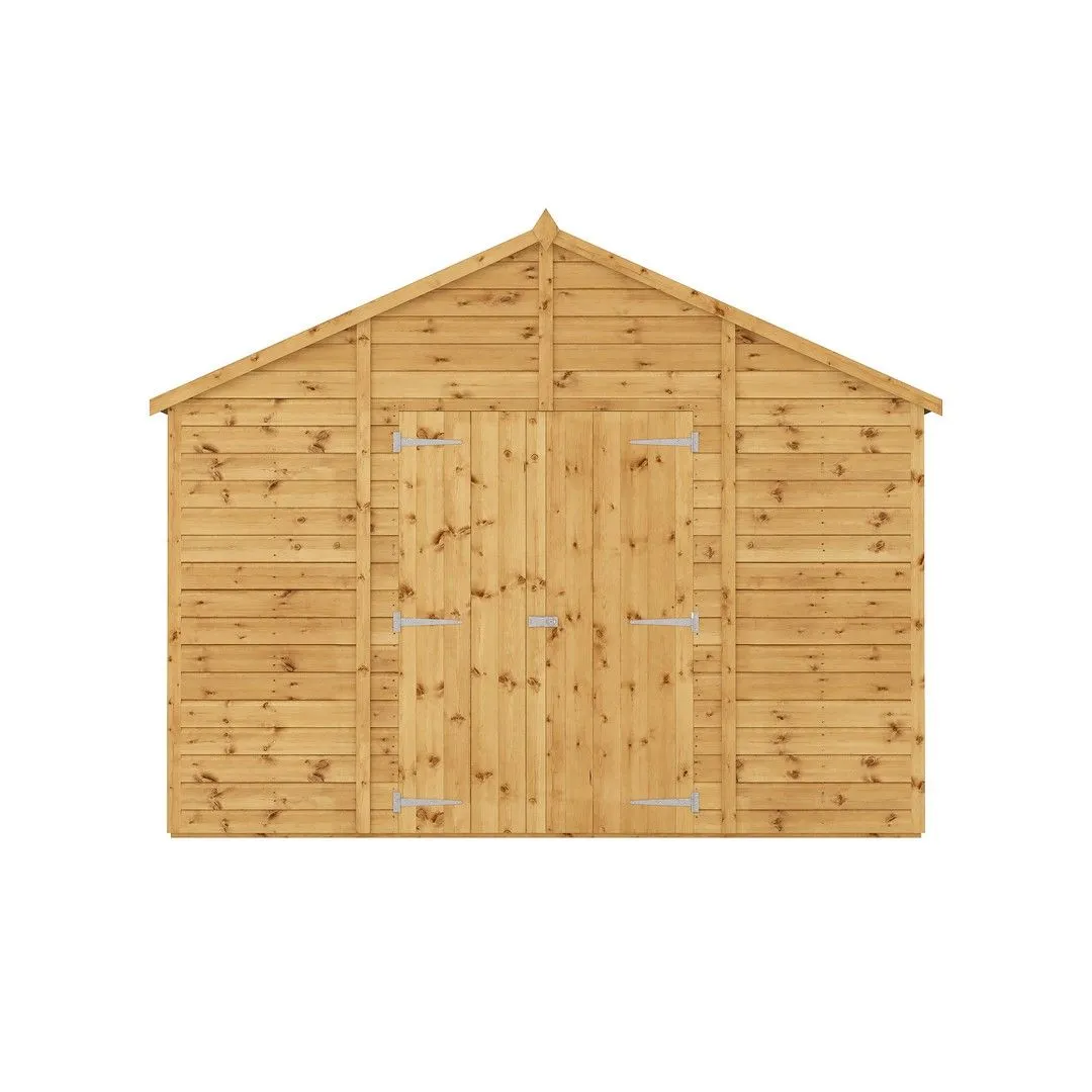 Mercia 12 x 10 Ft Premium Shiplap Apex Workshop - L367.8 x W322.7 x H252.4 cm in Brown 4