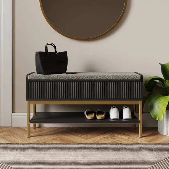 Return - Georgi Storage Bench, Black