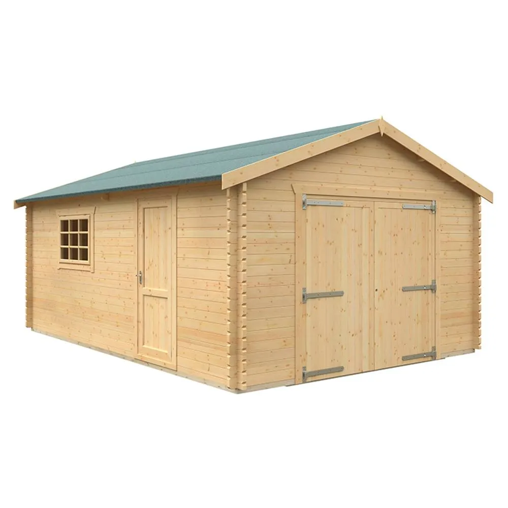 Buttercup Farm 20x14 The Warwick 44mm Cabin - L595 x W415 x H293.2 cm in Natural 1