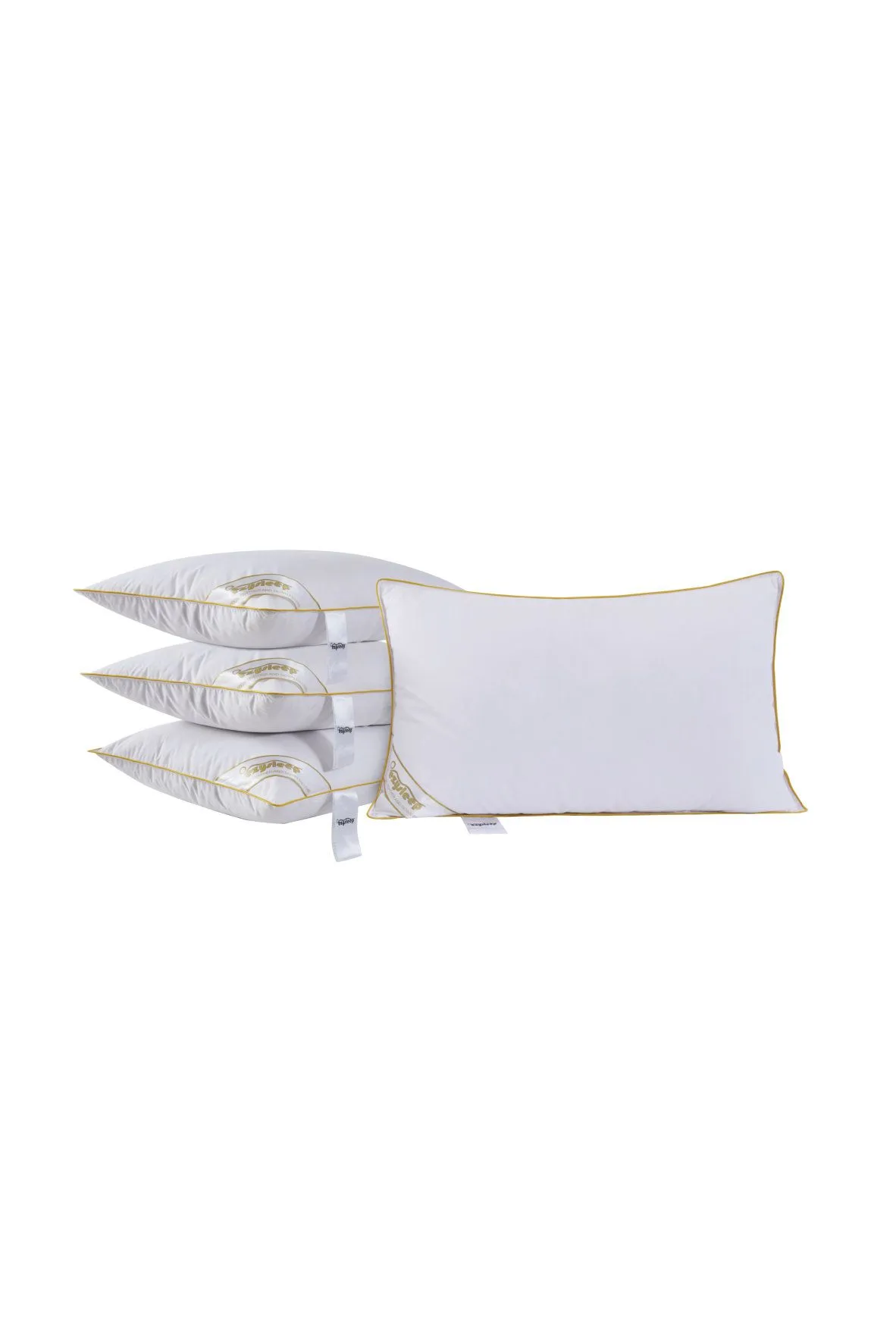 Ezysleep Luxury Goose Feather & Down Pillow - Set of 4 in White 4