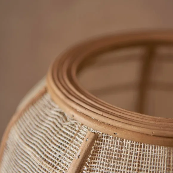 Vogue Zen Linen and Bamboo Floor Lamp 6