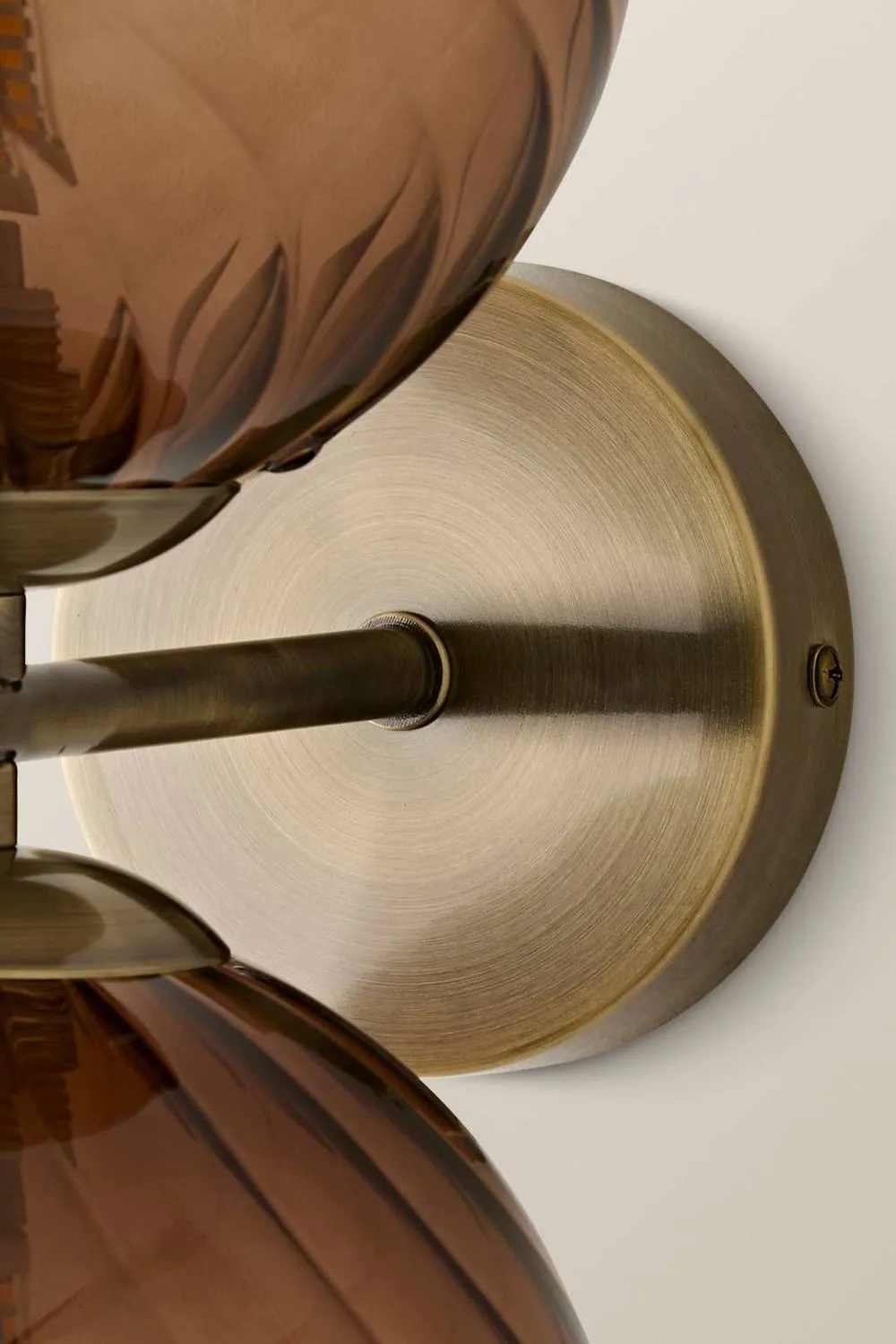 ValueLights Sydney 2 Way Up Down Glass Swirl Shades Wall Light in Bronze 5