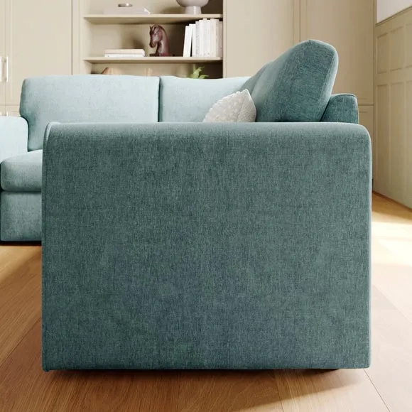Abel Vintage Soft Chenille Corner Sofa 3