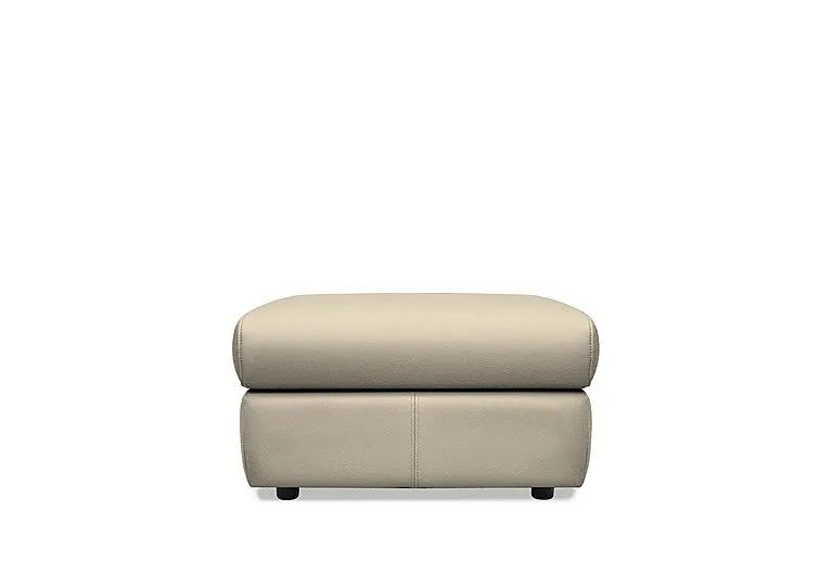 Thornbury Leather Storage Footstool - Oxford Mushroom