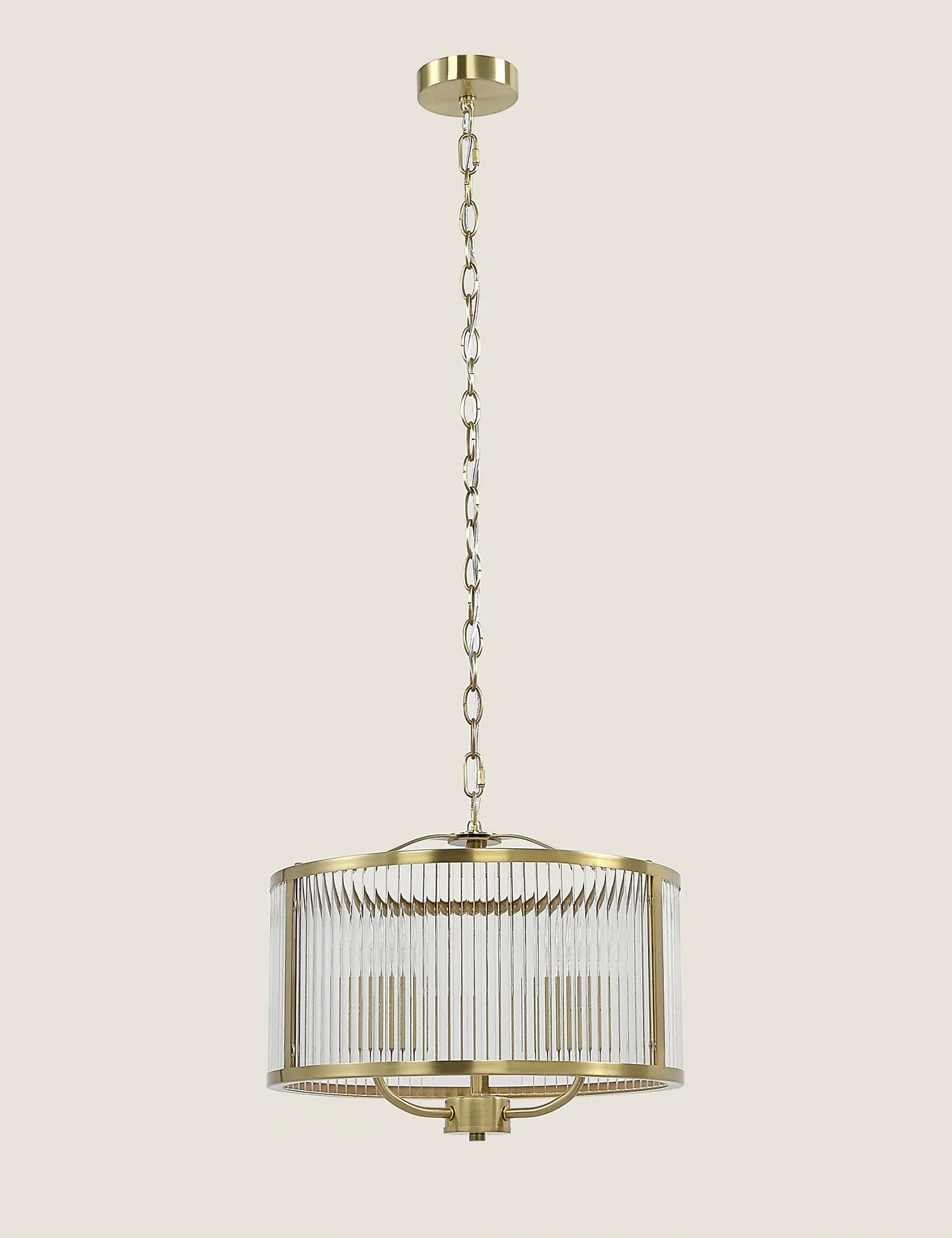 M&S Monroe Pendant Light Antique Brass