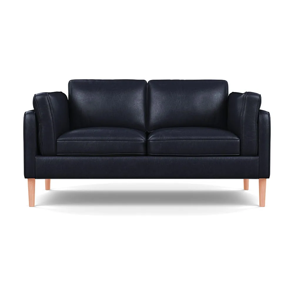 Heal's Sonno 2 Str Sofa Stonewash Leather Black 263 Natural Feet 1