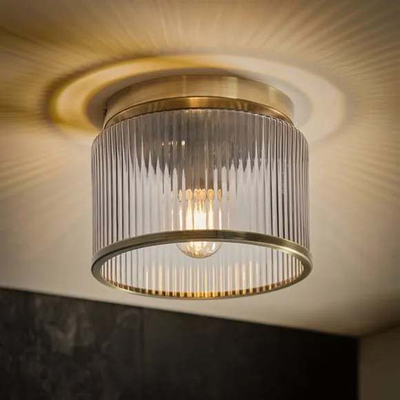 Alyn Ribbed Bathroom Ceiling Light 2