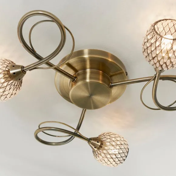 Vogue Malden 3 Light Flush Ceiling Light 6