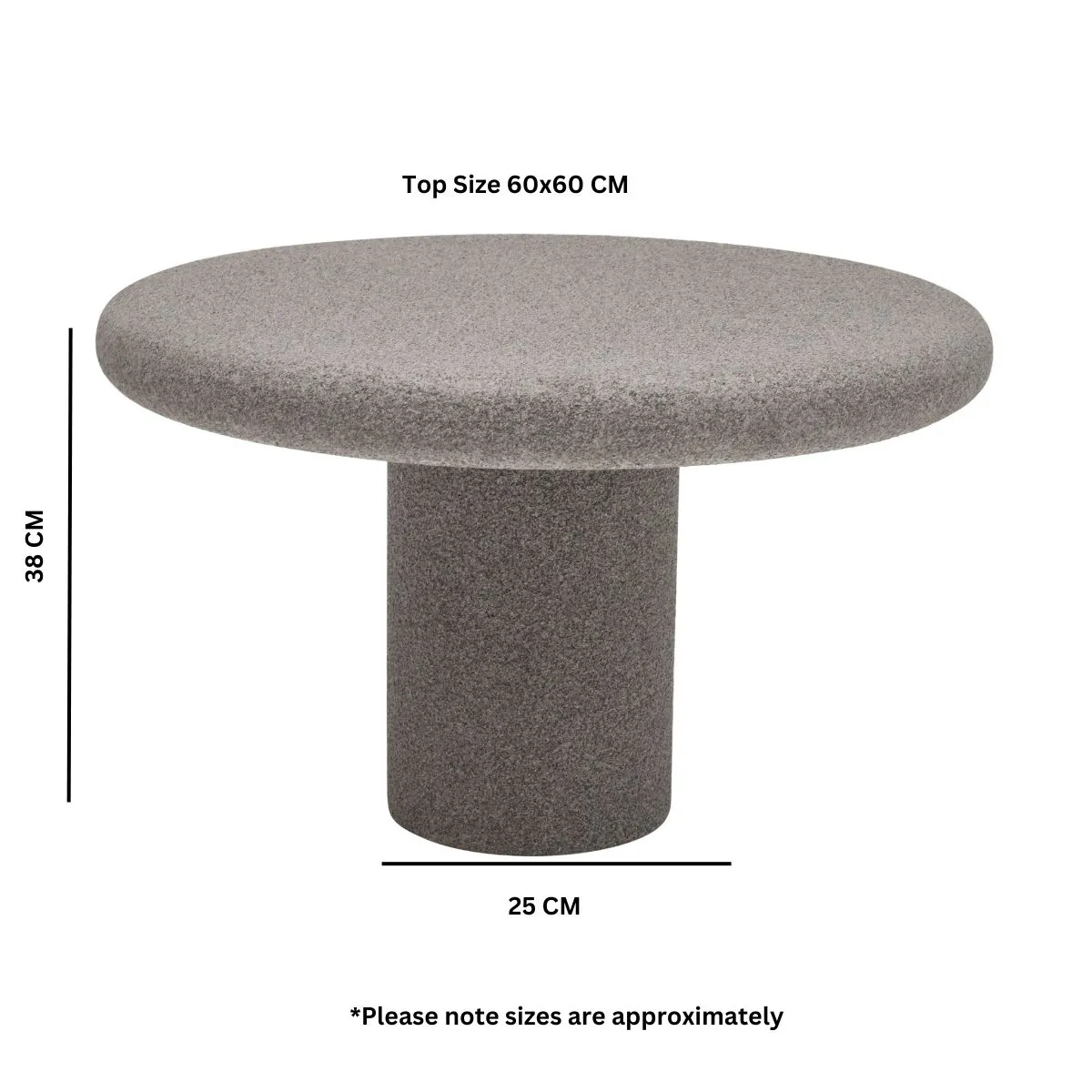 IH Design Udaipur Round Low Coffee Table in Grey 5