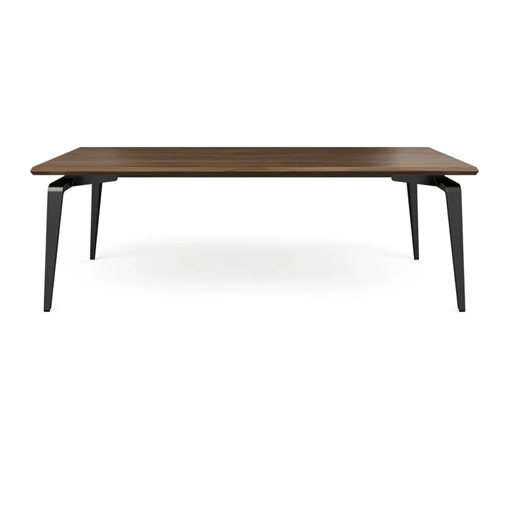 Ligne Roset Odessa Dining Table European Walnut Black Legs 220 x 98cm