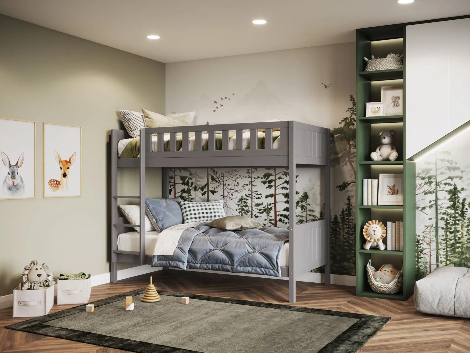 Flair Bea Bunk Bed in Grey 6