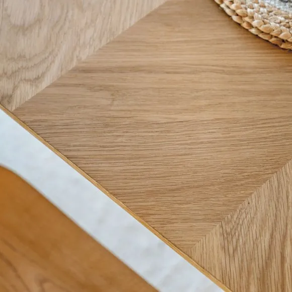 Manila 6 Seater Dining Table, Oak 2