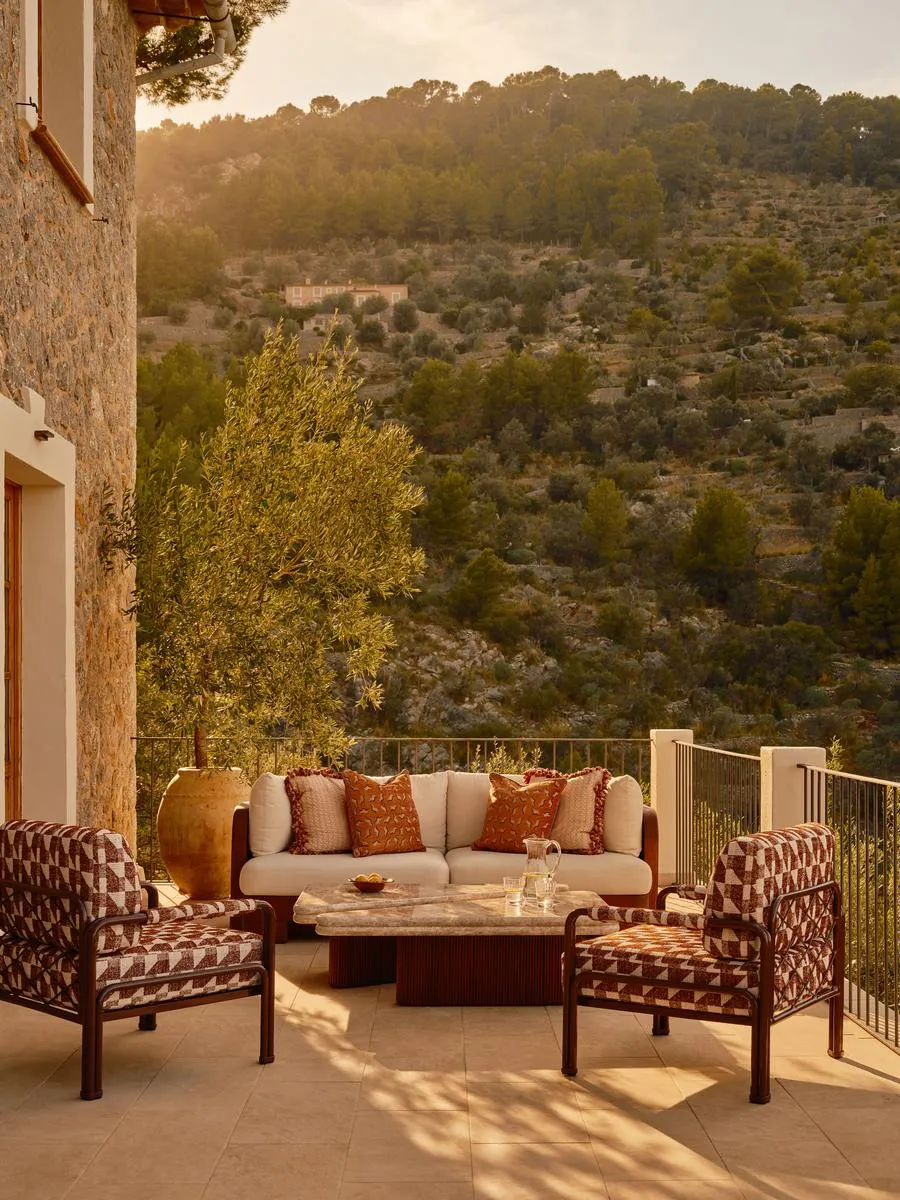 Odell Outdoor Three Seater Sofa, Off White
