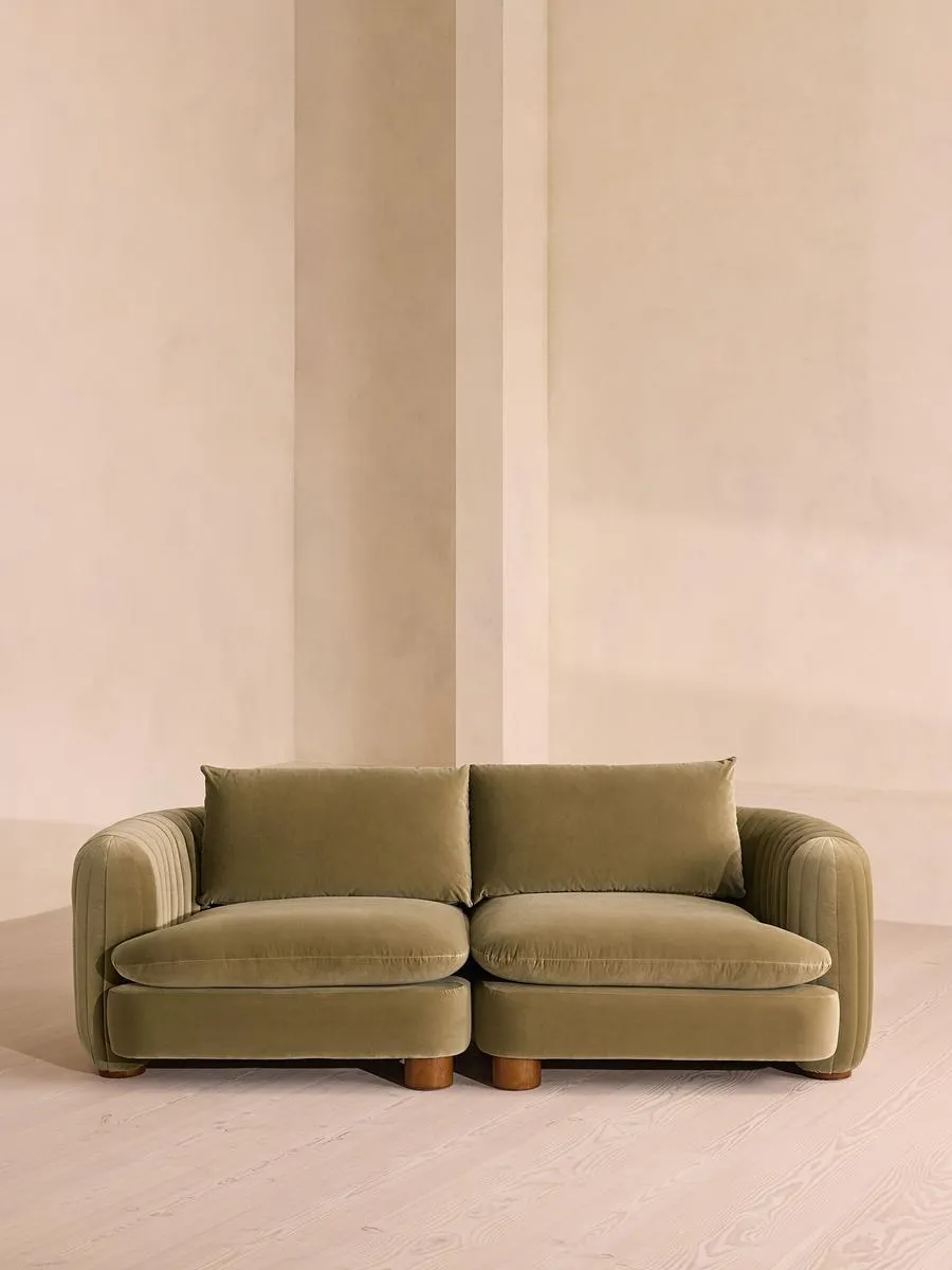 Vivienne Modular Sofa, Three Seater, Velvet Lichen