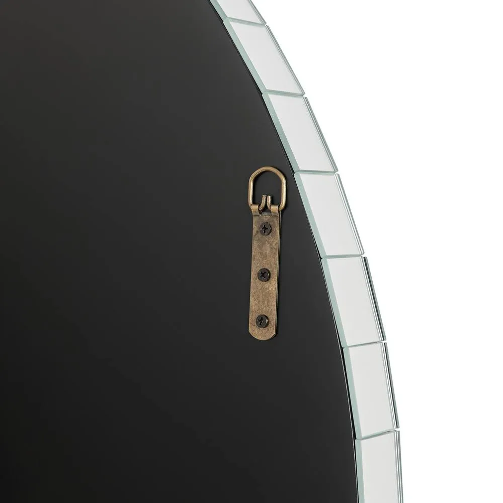 FurnitureboxUK Disco Medium Glam Round Wall Mirror in Clear 5