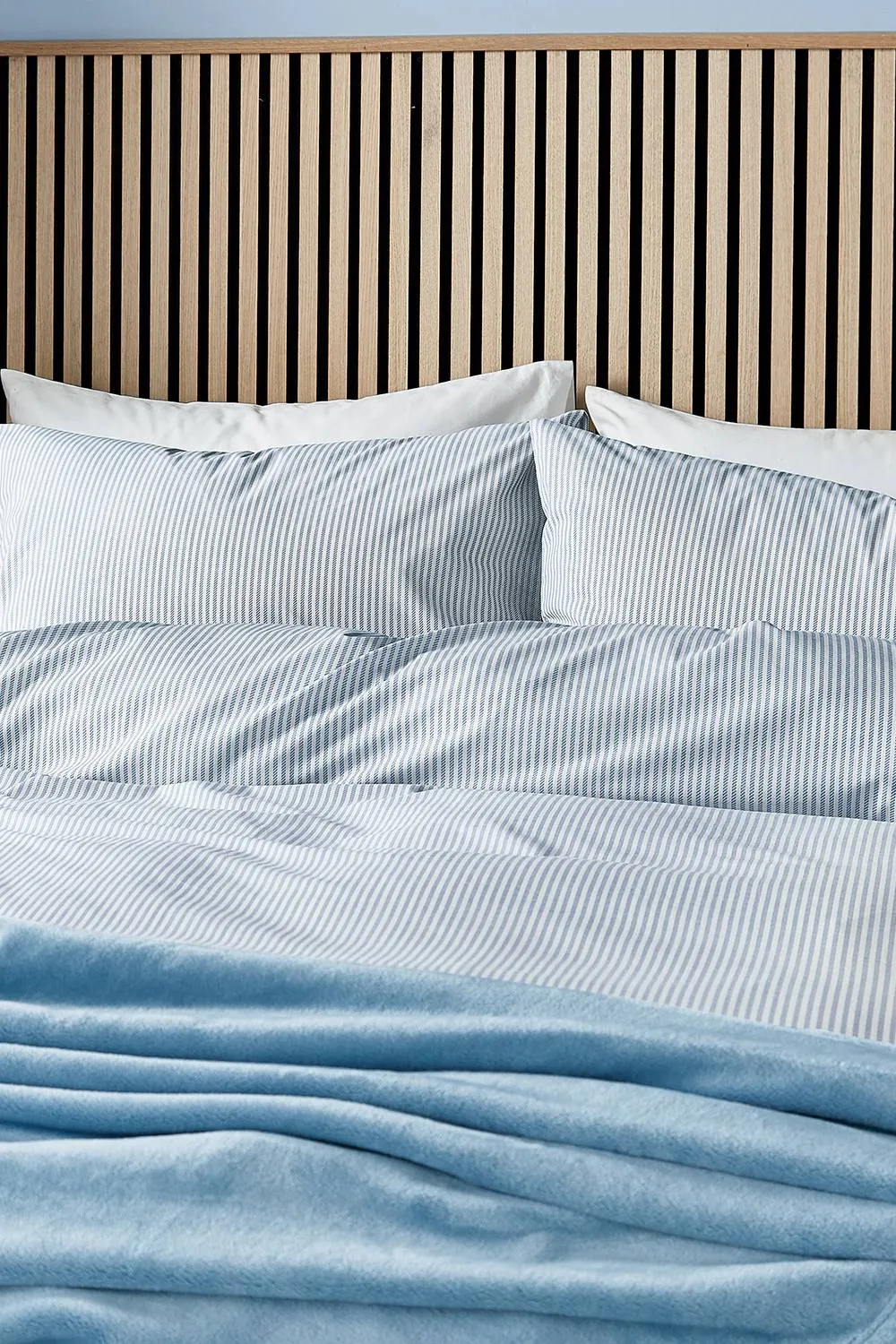 Helena Springfield 'Twill Stripe' Duvet Cover Set in Blue 2