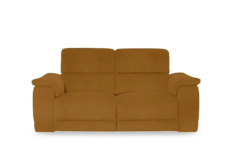 Genius Fabric 3 Seater Power Recliner Sofa with Power Headrests - Opulence Saffron