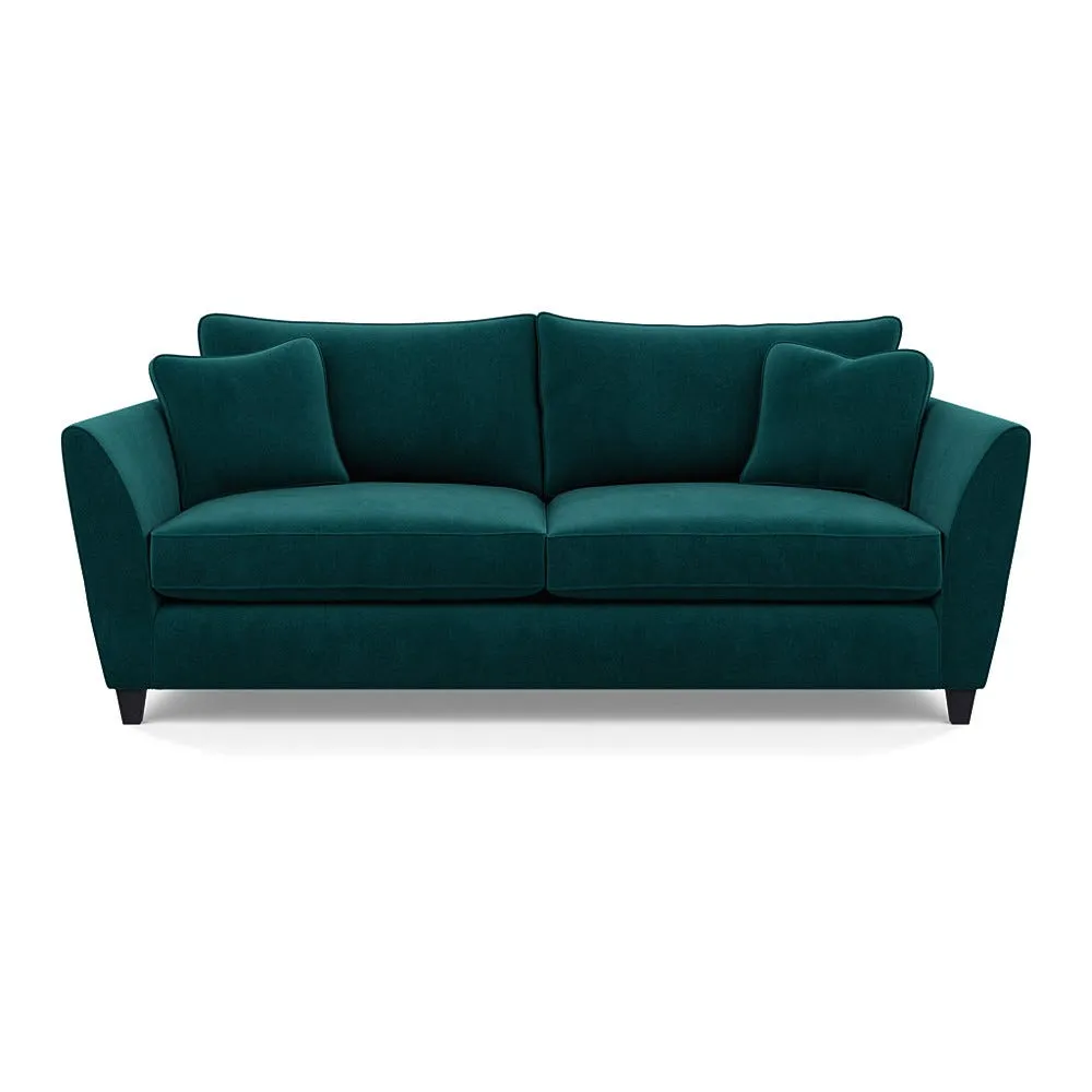 Heal's Torino 4 Seater Sofa Smart Luxe Velvet Ocean Black Feet 1