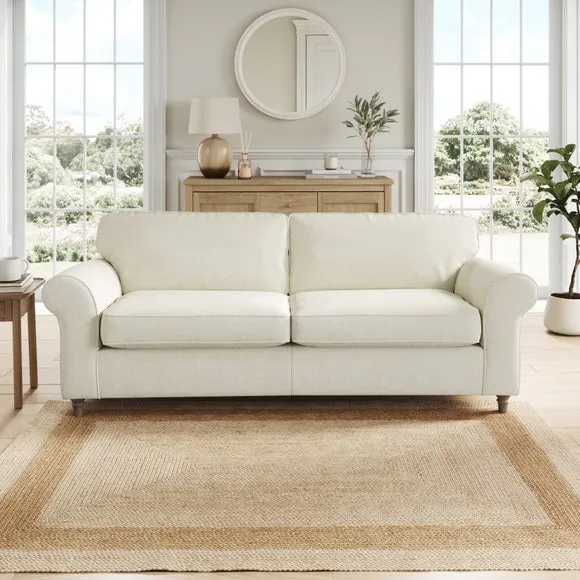 Flori Chunky Chenille 4 Seater Sofa 1